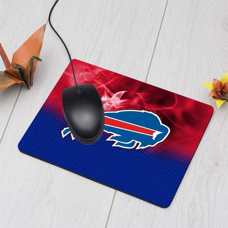 ZYJTEK Gaming Mouse Pad for Football Sports Fans, Non-Slip Rubber Base Blue Red Design Square Mousepad for Computers Laptop Desk Mat - Image 3